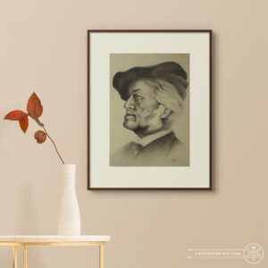 Richard Wagner Portrait Drawing Giclée Fine Art Print