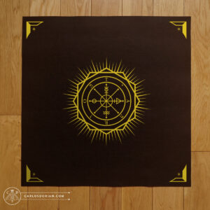 Tarot Tabecloth Altar Cloth Personalized Custom Astologic Zodiac Sign Wheel of Fortune Black