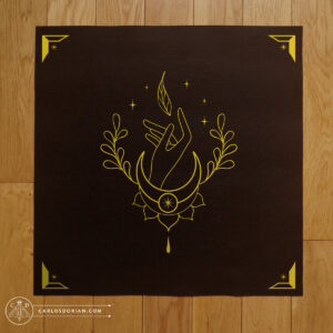 Tarot Tabecloth Altar Cloth Personalized Custom Astologic Zodiac Sign The Empress Black