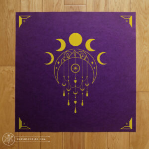 Tarot Tabecloth Altar Cloth Personalized Custom Astologic Zodiac Sign The High Priestess Purple