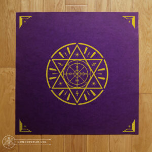 Tarot Tabecloth Altar Cloth Personalized Custom Astologic Zodiac Sign The World Purple
