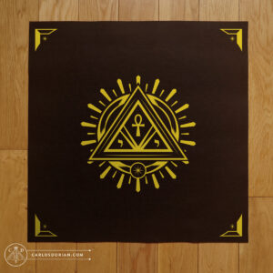 Tarot Tabecloth Altar Cloth Personalized Custom Astologic Zodiac Sign The Key Of Life Black