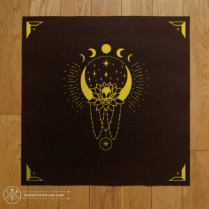 Tarot Tabecloth Altar Cloth Personalized Custom Astologic Zodiac Sign The Lotus Flower Black Tarot Tabecloth Altar Cloth Personalized Custom Astologic Zodiac Sign The Lotus Flower Black
