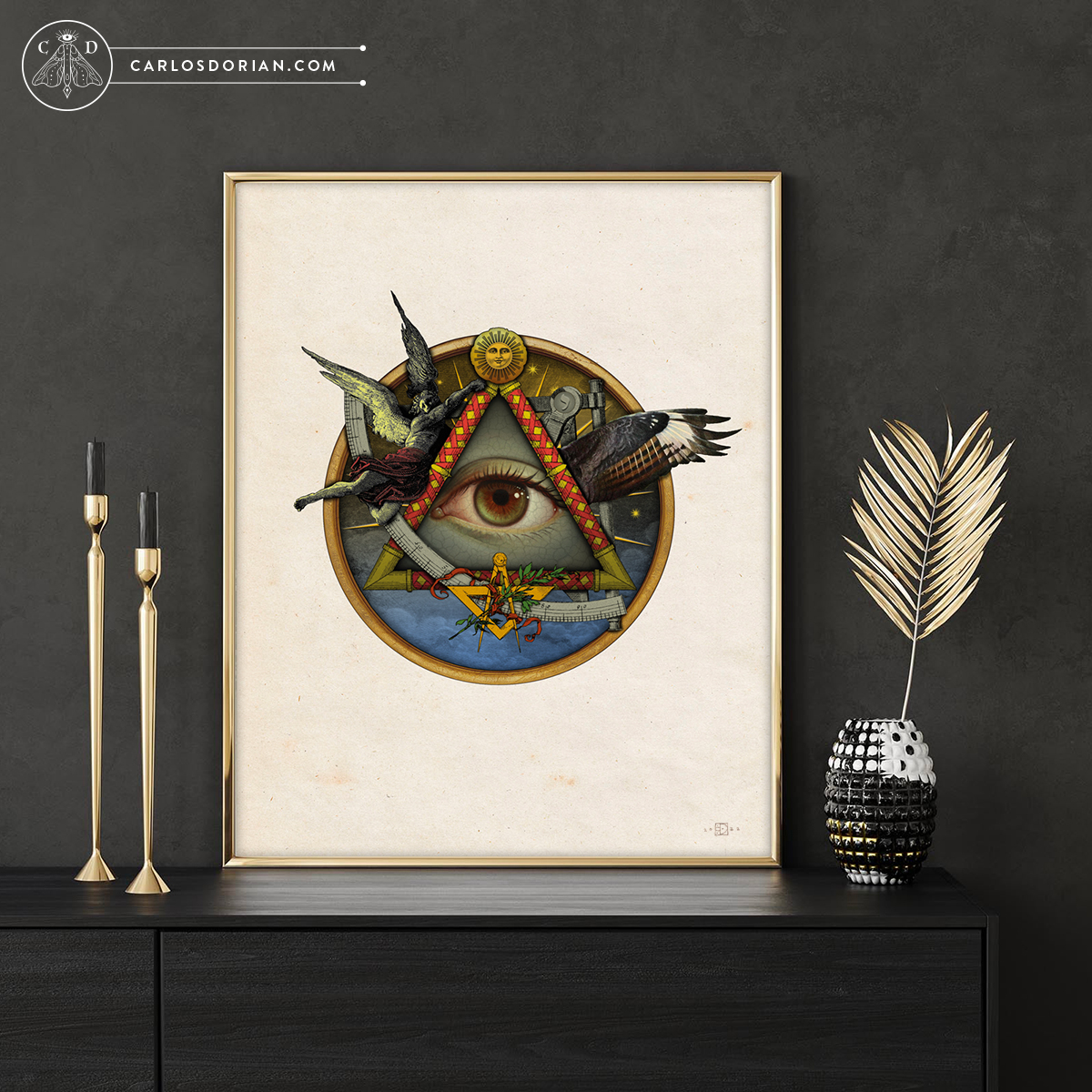 Astronomy Domine, Digital Collage, Fine Art Print, Limited Edition, Freemasonry