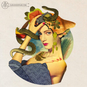 Femme Fatale, Digital Collage, Fine Art Print, Limited Edition