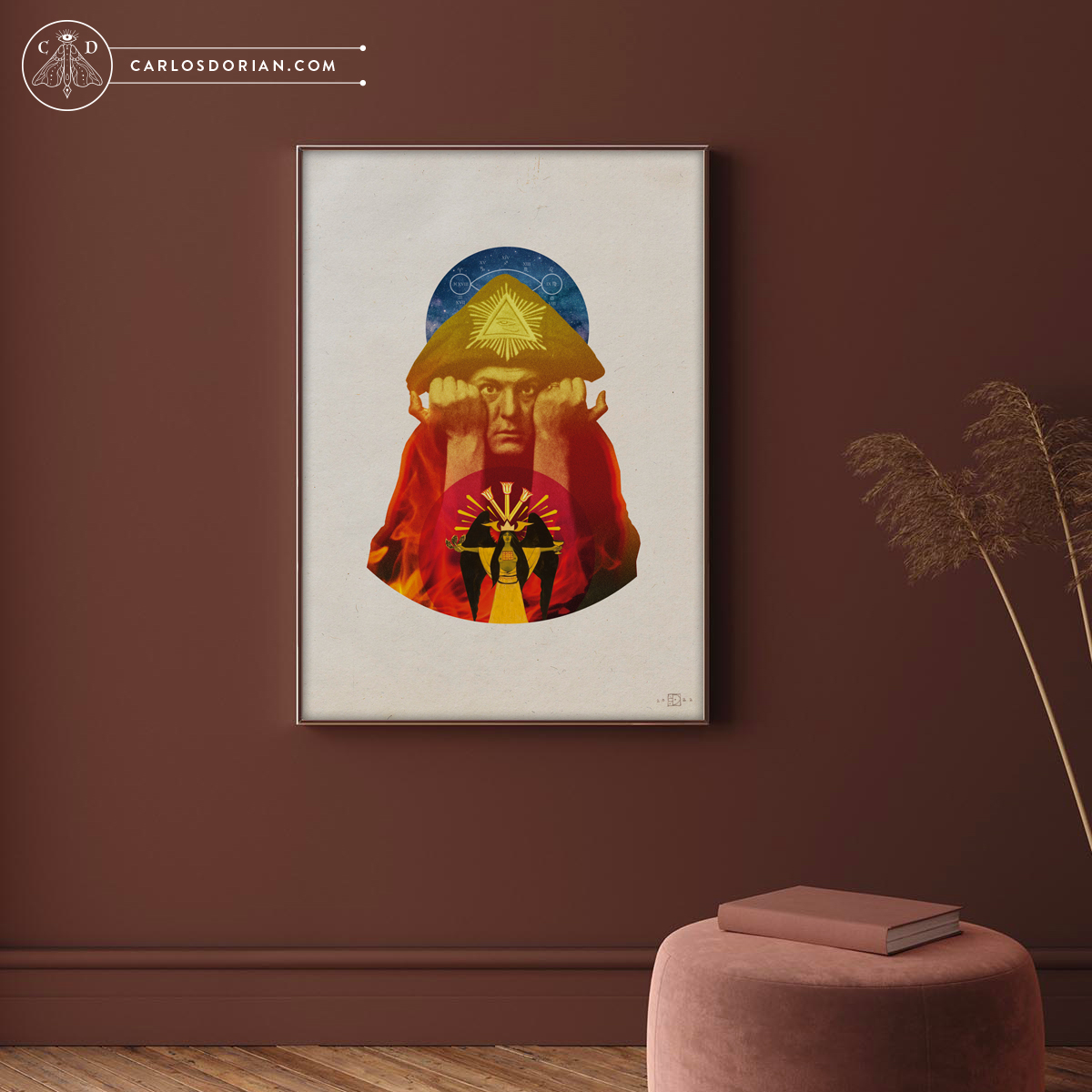 Aleister Crowley, Digital Collage, Fine Art Print, Limited Edition, Thelema