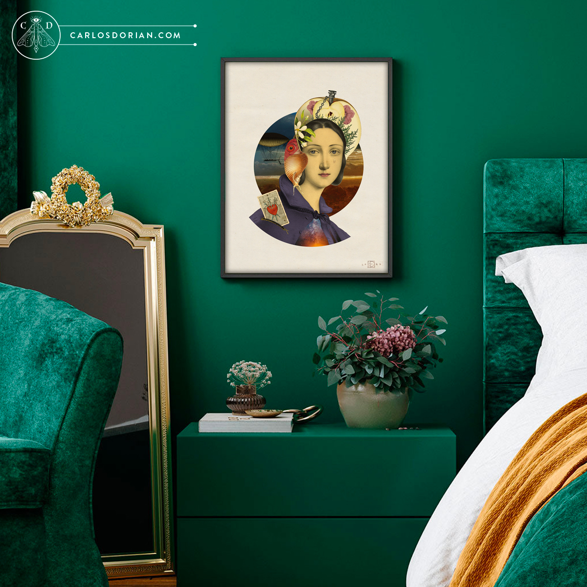 Desamour Digital Collage, Fine Art Print, Limited Edition, Gothic Victorian