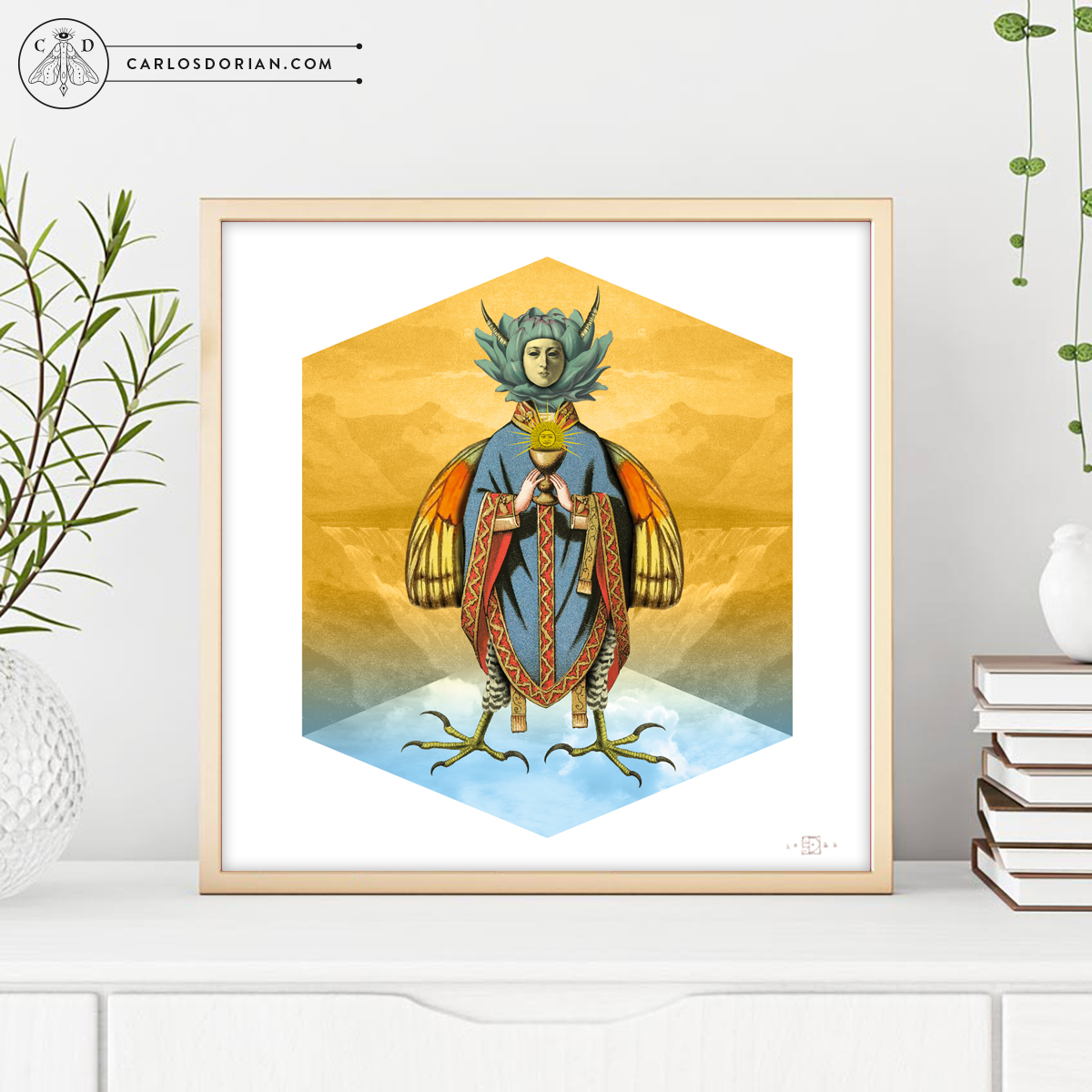 Drolerie Digital Collage, Fine Art Print, Limited Edition, Medieval Fantasy Magic