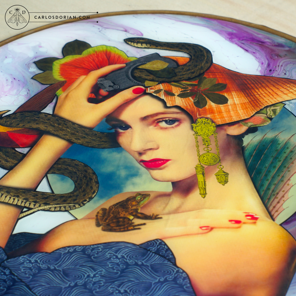 Femme Fatale, Midcentury Collage on vinyl record