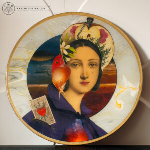 Desamour, Victorian Romanticism Collage on vinyl record