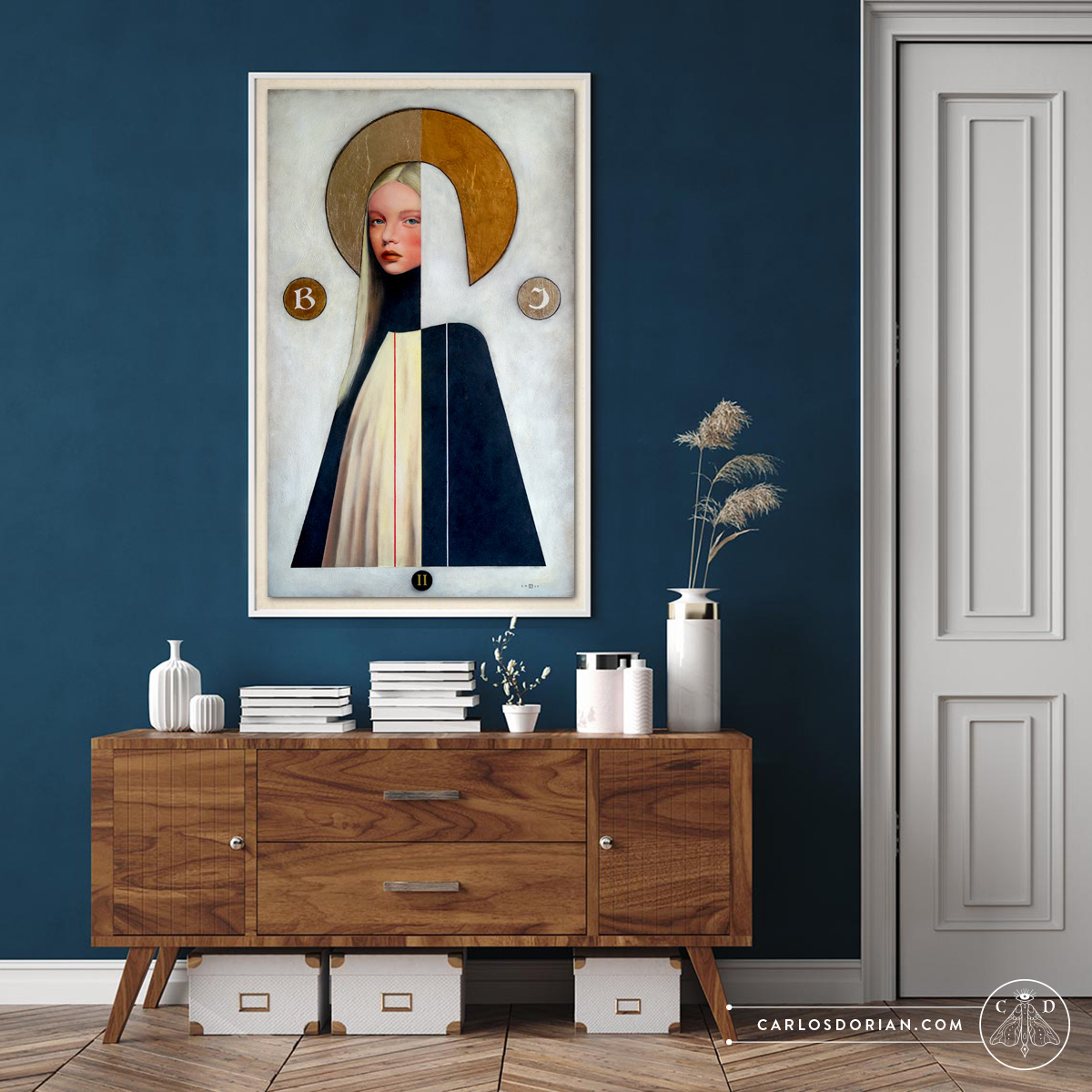 Boaz & Jachin - Oil Painting, Esoteric, Tarot, Masonic